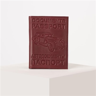 Обложка для автодокументов и паспорта, цвет фиолетовый