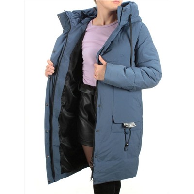 21-972 GRAY/BLUE Пальто зимнее женское AIKESDFRS