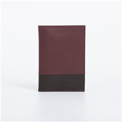 Обложка для паспорта, цвет бордовый/коричневый