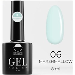 LunaLine Гель-лак Marshmallow т.06 Нежно-голубой 8мл