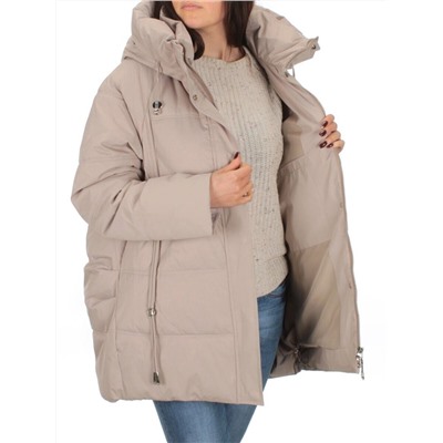 H23-683 BEIGE Куртка зимняя облегченная женская (150 гр. холлофайбер)