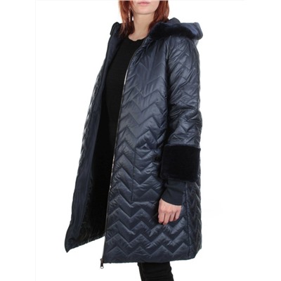 21168 DK. BLUE Пальто зимнее облегченное Madam Moda (100 гр. синтепон)