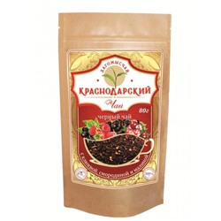 Чай Краснодарский чёрный с клюквой, смородиной и малиной 80г