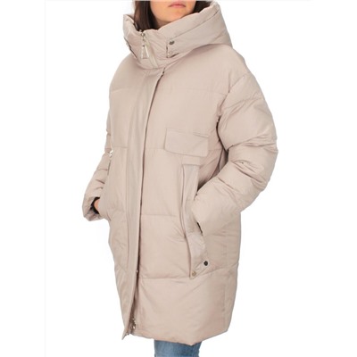 621 BEIGE Куртка зимняя облегченная женская (150 гр. холлофайбер)
