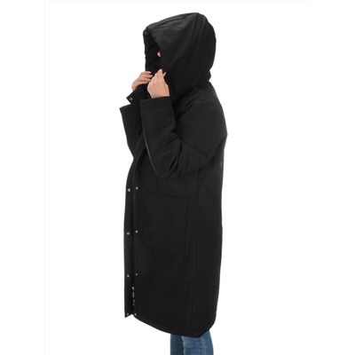 22313 BLACK Пальто демисезонное женское (100 гр. синтепон)
