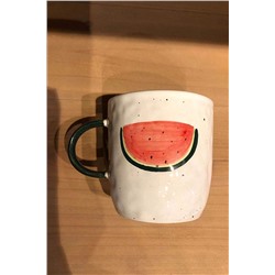 Чашка 400 мл керамическая термостойкая кружка глазурованная чашка с рисунком "Летняя сказка" Nothing Shop #302857