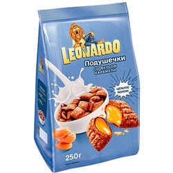«Leonardo», готовый завтрак «Подушечки со вкусом карамели», 250 г
