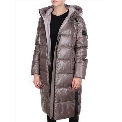 2230 DARK BEIGE Пальто женское зимнее AKIDSEFRS (200 гр. холлофайбера)