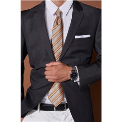 Галстук классический галстук мужской галстук в полоску в деловом стиле "Деловой роман" SIGNATURE #779887