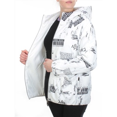 ZW-2183-1C WHITE Куртка демисезонная женская BLACK LEOPARD (100 гр.синтепона)