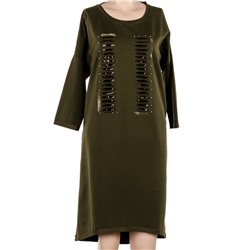Женское платье миди со стразами 6085 размер L